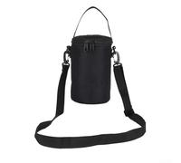 Sac de rangement pour lanterne de camping, sac de protection cylindrique avec fermeture éclair de sécurité et sangle réglable, pour lanternes, réservoirs, pique-nique, randonnée (noir S)