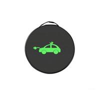 Sac de rangement pour ligne de charge de véhicule électrique avec fermeture à boucle et suspension de siège arrière, organiseur étanche pour l'extérieur et les voyages (rond)