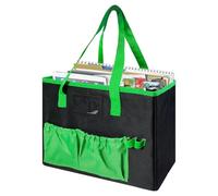 Sac de rangement pour loisirs créatifs - Sac d'art imperméable, multi-usage pour scrapbooking | Sac à main pliable avec compartiments pour l'organisation de la salle de classe, vert foncé, 36x13x27cm