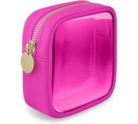Sac De Rangement pour Maquillage Mini Clear Travel Makeup Organizer Bag Small Cute Preppy Makeup Bag Cosmetic Zipper Toiletry Storage Clutch Coin Pouch for Women Sac De Maquillage(Black)