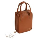 Sac de Rangement pour Maquillage Portable Girl Makeup Bag Women Handbag Pouch Toiletry Bag Make Up Organizer Case Waterproof Wash Kit Travel Cosmetic Bag(A-Brown)