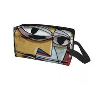 Sac de Rangement pour Maquillage Trousse de Toilette personnalisée Pablo Picasso, Fille Devant Un Miroir, Trousse for Femme, Maquillage(Color02)