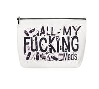 Sac de rangement pour médicaments pour femmes et filles - Sac de rangement en toile pour les voyages, tous mes médicaments, Med6