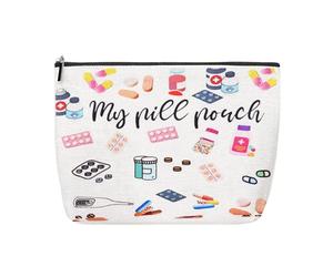 Sac de rangement pour médicaments pour femmes et filles - Sac de rangement en toile pour les voyages, tous mes médicaments, Med4