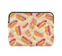 Sac de rangement pour ordinateur portable de 13 à 14 pouces, joli sac de transport pour tablette pour homme et femme, Hot Dog sans couture