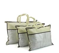 Sac de rangement pour oreillers de literie - Plastique polypropylène transparent - Longue durée de vie - Sac zippé avec poignées en nylon - 55 x 40 cm - Permet également de ranger vêtements