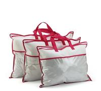 Sac de rangement pour oreillers de literie - Plastique polypropylène transparent - Longue durée de vie - Sac zippé avec poignées en nylon - 55 x 40 cm - Permet également de ranger vêtements