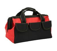 Sac de Rangement pour Outils 13 Pouces, Sac Multifonctionnel en Tissu Oxford Imperméable, Large Ouverture - Résistant et Pratique, Poignée Renforcée, Idéal pour Atelier et Maison (Rouge)