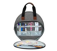 Sac de rangement pour outils de broderie avec compartiments et poches, tissu Oxford, sac de broderie au point de croix, sac de transport pour cadre de broderie, outils de broderie, outils de couture,