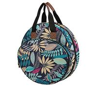 Sac de rangement pour outils de broderie, sac de transport pour projets de broderie | Sac de rangement pour fils à broder avec compartiment et poches pour la maison et l'extérieur, Feuilles bleues