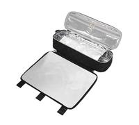 Sac de rangement pour outils de coiffure - Organiseur d'outils pour cheveux, sac à lisser, fer à lisser avec tapis amovible résistant à la chaleur, étui de rangement 2 en 1 pour fer à friser