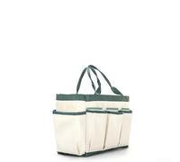 Sac de rangement pour outils de jardin en tissu Oxford 600D, portable, pliable, accessoire de jardinage pour jardin et outils d'entretien des plantes (31,5 x 25 x 16 cm, blanc)