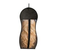 Sac de rangement pour perruque avec cintre, étanche à la poussière | Fenêtre transparente pour extensions de cheveux pour la maison, les voyages, la garde-robe, les costumes, les déménagements