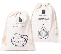 Sac De Rangement Pour Pommes De Terre Et Oignons, Matériau En Lin Et Coton, Stockage Des Oignons Et Des Pommes De Terre, Produit Écologique, Sac De Rangement Alimentaire, 30 X 40 Cm
