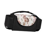 Sac de rangement pour poussette de bébé - Grande capacité - Thème vacances - Sac de rangement pour couches de voyage avec poche pour bouteille de lait