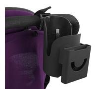 Sac de rangement pour poussette de landau avec porte-gobelets, sac de rangement multifonctionnel pour organisateur de poussette pour bébé(Noir)