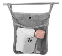 Sac de rangement pour poussette - Design double couche avec sac en filet ouvert - Robuste et léger - Sac de poussette pour articles de bébé (gris)
