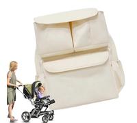 Sac de rangement pour poussette pour tout-petit, porte-gobelet, sac de rangement à suspendre pour poussette, pochette de grande capacité, sac de rangement pour landau, organiseur de poussette avec