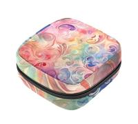 Sac de rangement pour sanitaire, support de coussin d'allaitement, fermeture éclair, sacs menstruels abstraits, tourbillons énigmatiques, texture féminine, tampon menstruel