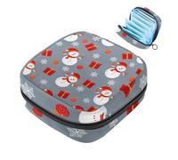 Sac de rangement pour sanitaire, support de coussin d'allaitement, sac à fermeture éclair, sacs de période menstruelle, sac joyeux Noël bonhomme de neige - 101 organisateur de tampons menstruels