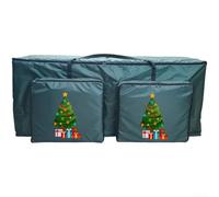 Sac de rangement pour sapin de Noël, 210D Oxford multifonctionnel avec poignées et fermeture éclair pour couronnes, lumières, jouets et autres décorations saisonnières (sapin de Noël vert)
