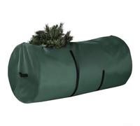 Sac de rangement pour sapin de Noël, 76,2 x 152,4 cm, en tissu Oxford imperméable avec deux poignées pour un transport facile et une utilisation à la maison/en voyage (76,2 x 127,2 cm, vert foncé)