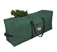 Sac de Rangement pour Sapin de Noël Contenir 125 cm Résistant à la Déchirure avec Poignée, Double Fermeture à Glissière - Vert [125]