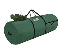 Sac de Rangement pour Sapin de Noël Contenir 80-120 cm Taille Variable Résistant à la Déchirure avec Poignée, Double Fermeture à Glissière -Rond Vert [125]