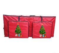Sac de rangement pour sapin de Noël, double fermeture éclair, toile Oxford imperméable, poignées de grande capacité pour couronne d'arbre, décoration facile à transporter, garage, grenier, 122 x 38 x