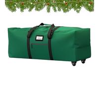 Sac de rangement pour sapin de Noël - Sac de rangement en tissu Oxford 600D avec roulettes, convient pour les arbres de Noël de 7,5/9 pieds, étanche à la poussière pour arbres artificiels, guirlandes,