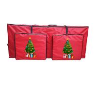 Sac de rangement pour sapin de Noël, sacs résistants pour décorations de Noël avec fermetures éclair, grand conteneur de rangement avec poignées renforcées et poche pour couronne, garage, sous-sol