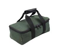 Sac de rangement pour scie électrique, sac à outils compact, portable, vert foncé, avec double tirette à fermeture éclair
