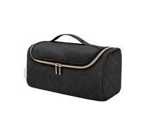 Sac De Rangement Pour Sèche Cheveux Organisateur de sac fourre-tout for sèche-cheveux, fer à friser, lisseur, étui de voyage, crochet(Black)