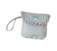 Sac de rangement pour serviettes hygiéniques à la mode, support essentiel féminin, tissu polaire de lait pour accessoires cosmétiques, étui de protection hygiénique portable, bleu, Taille unique