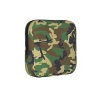 Sac de rangement pour serviettes hygiéniques avec fermeture éclair - Motif camouflage militaire vert