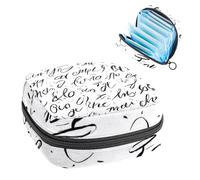 Sac de rangement pour serviettes hygiéniques avec lettre écrite à la main, grande pochette pour tasse menstruelle avec fermeture éclair, sac de rangement pour serviettes hygiéniques pour filles et