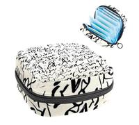 Sac de rangement pour serviettes hygiéniques avec lettre écrite à la main, grande pochette pour tasse menstruelle avec fermeture éclair, sac de rangement pour serviettes hygiéniques pour filles et