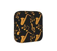 Sac de rangement pour serviettes hygiéniques avec notes de musique, motif triple, support portable pour serviettes, pochette menstruelle pour adolescentes, sac hygiénique réutilisable