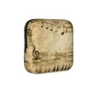 Sac de rangement pour serviettes hygiéniques avec notes de musique sur papier ancien, support portable pour serviettes, pochette menstruelle pour adolescentes, sac hygiénique réutilisable