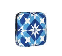 Sac de rangement pour serviettes hygiéniques - Bleu et blanc - Pour hygiène féminine - Pochette discrète pour sac à main ou bureau