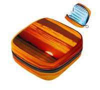 Sac de rangement pour serviettes hygiéniques, dinosaures et fleurs, trousse de première période pour filles et femmes, pochette pour tasse menstruelle féminine, Multicolore 3, 4.7x6.6x6.6 in/12x17x17