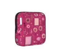 Sac de rangement pour serviettes hygiéniques en tissu composite, motif fleurs, bloc-notes pour ordinateur portable, pour un usage quotidien pendant les voyages., Noir , One Size, Classique