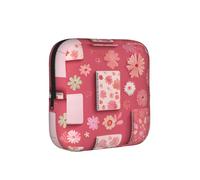 Sac de rangement pour serviettes hygiéniques en tissu composite, motif fleurs, bloc-notes pour ordinateur portable, pour un usage quotidien pendant les voyages., Noir , One Size, Classique