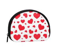 Sac de Rangement pour Serviettes hygiéniques et Maquillage, Petit Format, Motif cœur dispersé, Porte-Monnaie pour Femme