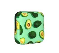 Sac de Rangement pour Serviettes hygiéniques Fresh Green Avocado Fitness People Exercise, Pochette zippée, Porte-Serviettes