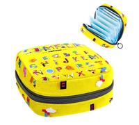 Sac de rangement pour serviettes hygiéniques, joli motif de raviolis chinois coloré pour les premières règles pour filles et femmes, pochette pour tasse menstruelle féminine, sacs à tampon Holde,