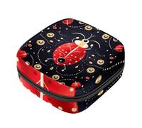 Sac de rangement pour serviettes hygiéniques, Ladybug-112, trousse de première période pour filles et femmes, pochette pour tasse menstruelle féminine, tampons