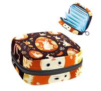 Sac de rangement pour serviettes hygiéniques, motif lapin œuf de Pâques 1960, trousse de première période pour filles et femmes, pochette pour tasse menstruelle féminine