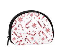 Sac de Rangement pour Serviettes hygiéniques, Petit Format, Motif Canne à Sucre Rouge de Noël, Porte-Monnaie pour Femme