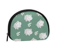 Sac de Rangement pour Serviettes hygiéniques, Petit Format, Motif Hippopotame Mignon, Porte-Monnaie pour Femme